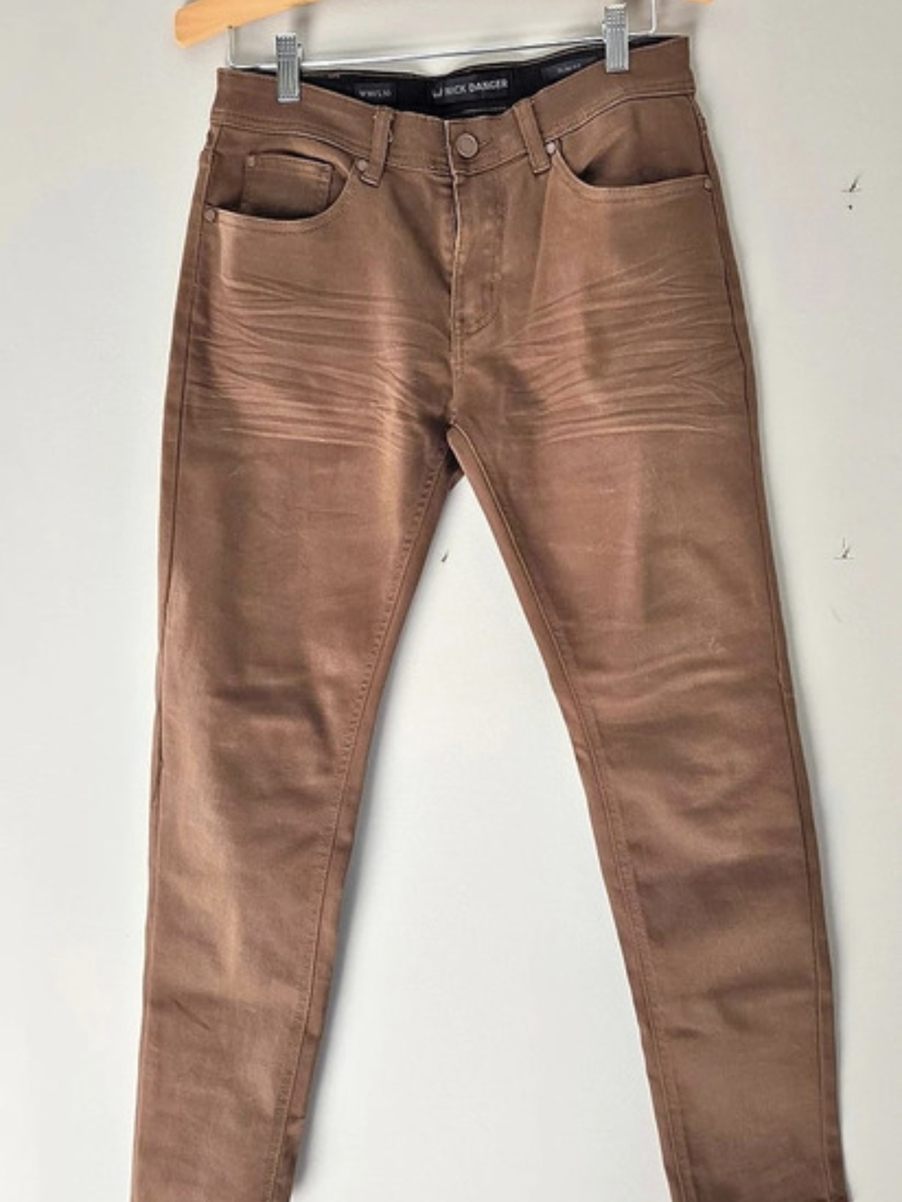 Nick Danger Slim Fit Stretch Pants Brown Waist 30/L30